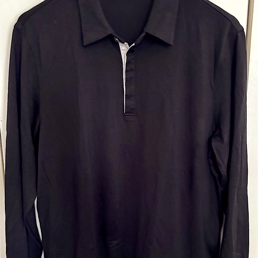 Theory Black Long Sleeve Men’s Polo Shirt, Never Been Used! Perfect Condition!